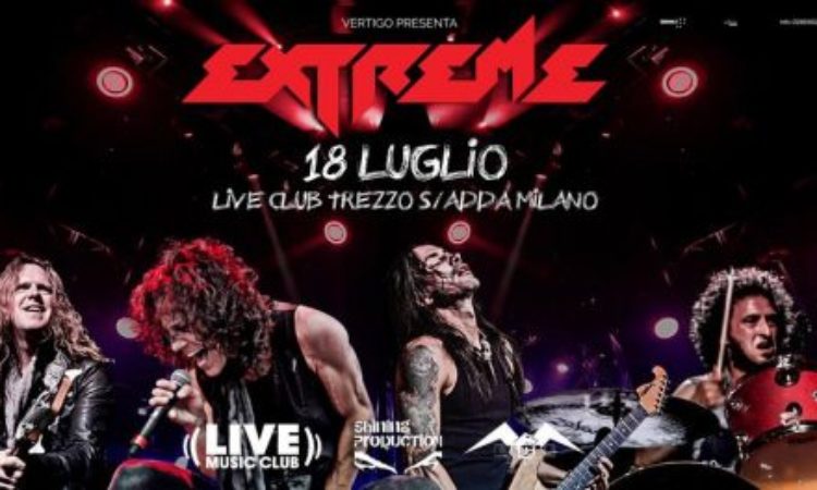 Extreme, una tappa live a Milano a luglio 