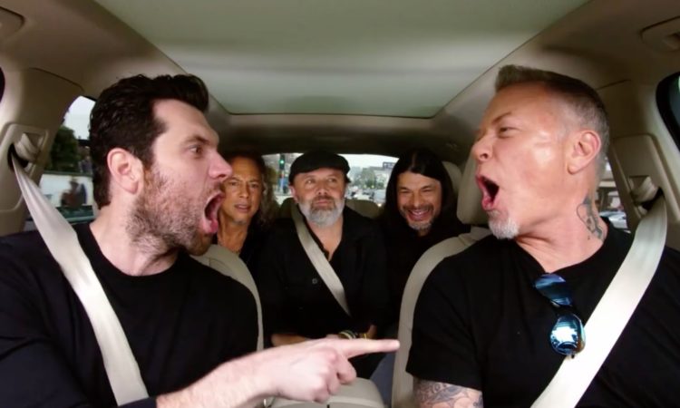 Metallica, ospiti a Carpool Karaoke cantano Rihanna