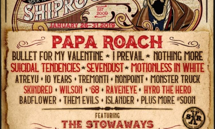 Papa Roach, Bullet For My Valentine, I Prevail, Suicidal Tendencies confermati allo ShipRocked 2019