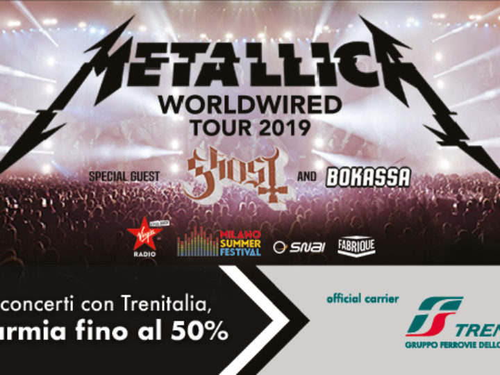 Metallica, offerta per raggiungere il concerto in treno