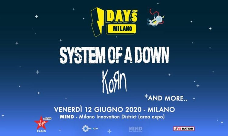 Korn e System Of A Down, headliner degli I-Days 2020