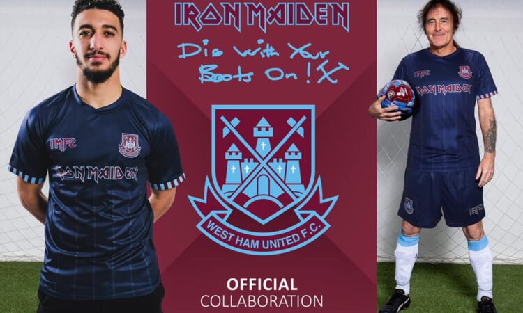 Iron Maiden, nuova t-shirt da calcio in collaborazione con la squadra inglese West Ham