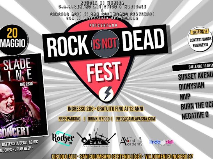 Rock Is Not Dead Festival, tutto pronto per l’evento ligure con Chris Slade