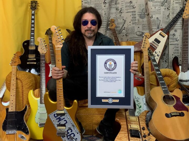 Pier Gonella, il chitarrista e produttore entra nel Guinness World Records